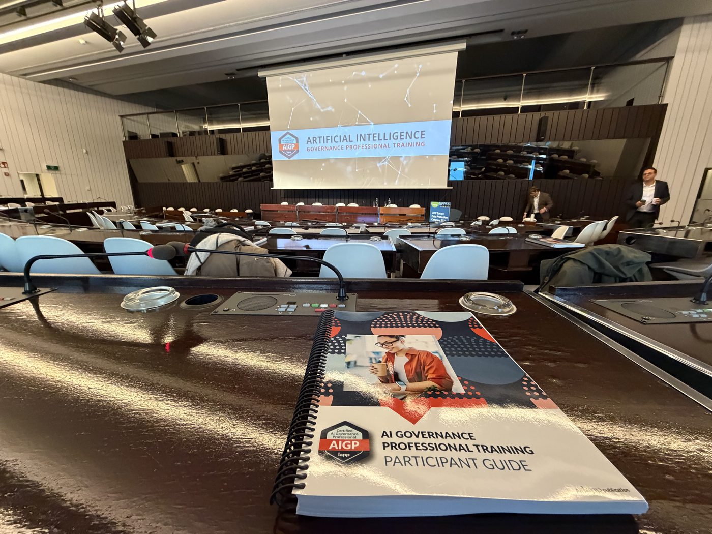 Salle de la formation AI Governance Professional (AIGP) de l'IAPP à Bruxelles