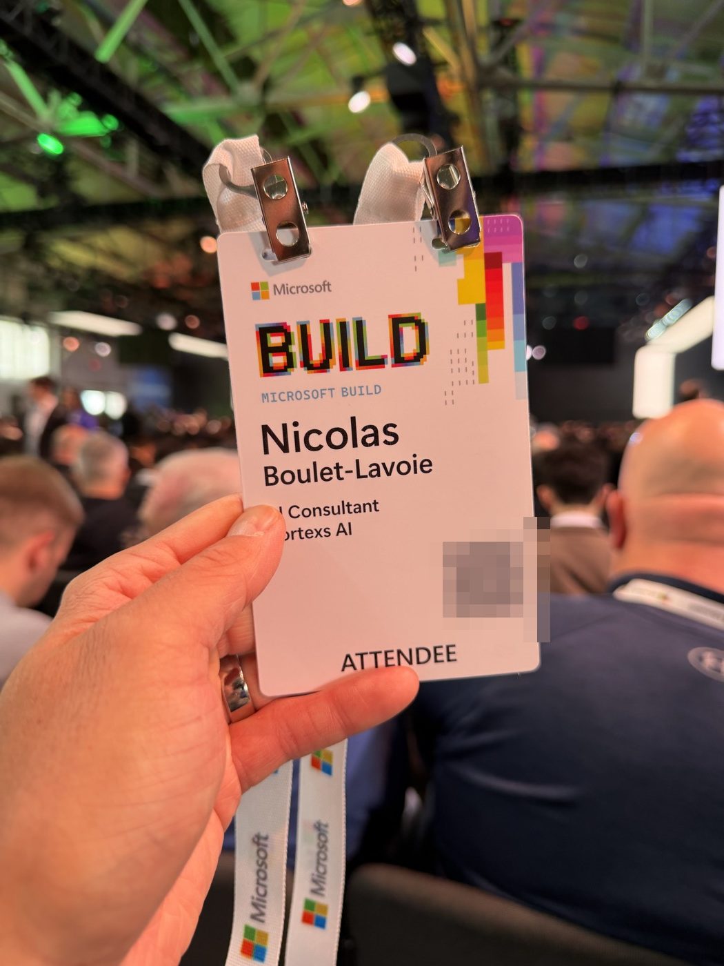 Carte d'accès de Nicolas Boulet-Lavoie au Microsoft Build 2026, à San Francisco